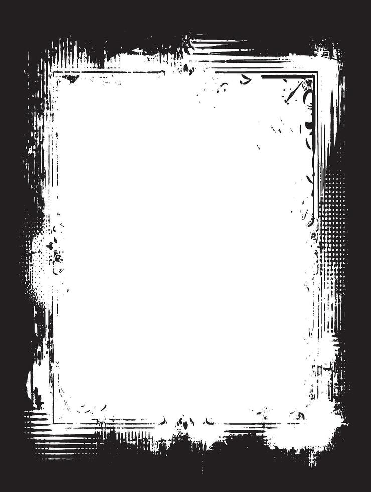 frame for your design, A square grunge frame, Vintage grunge border black and white square frame with a white background, A square vintage photo frame, vector