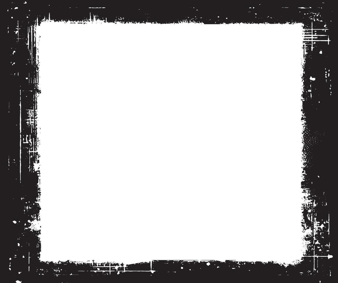 grunge frame on black background , Vintage grunge border black and white square frame with a white background, A square vintage photo frame, grunge frame vector