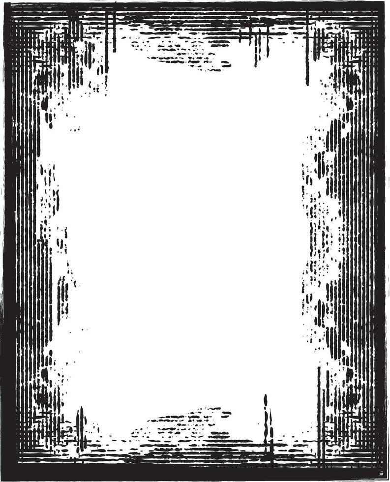 grunge frame with black and white lines , grunge frame border for your design, A square grunge frame, Vintage grunge border black and white square frame A square vintage photo frame, vector