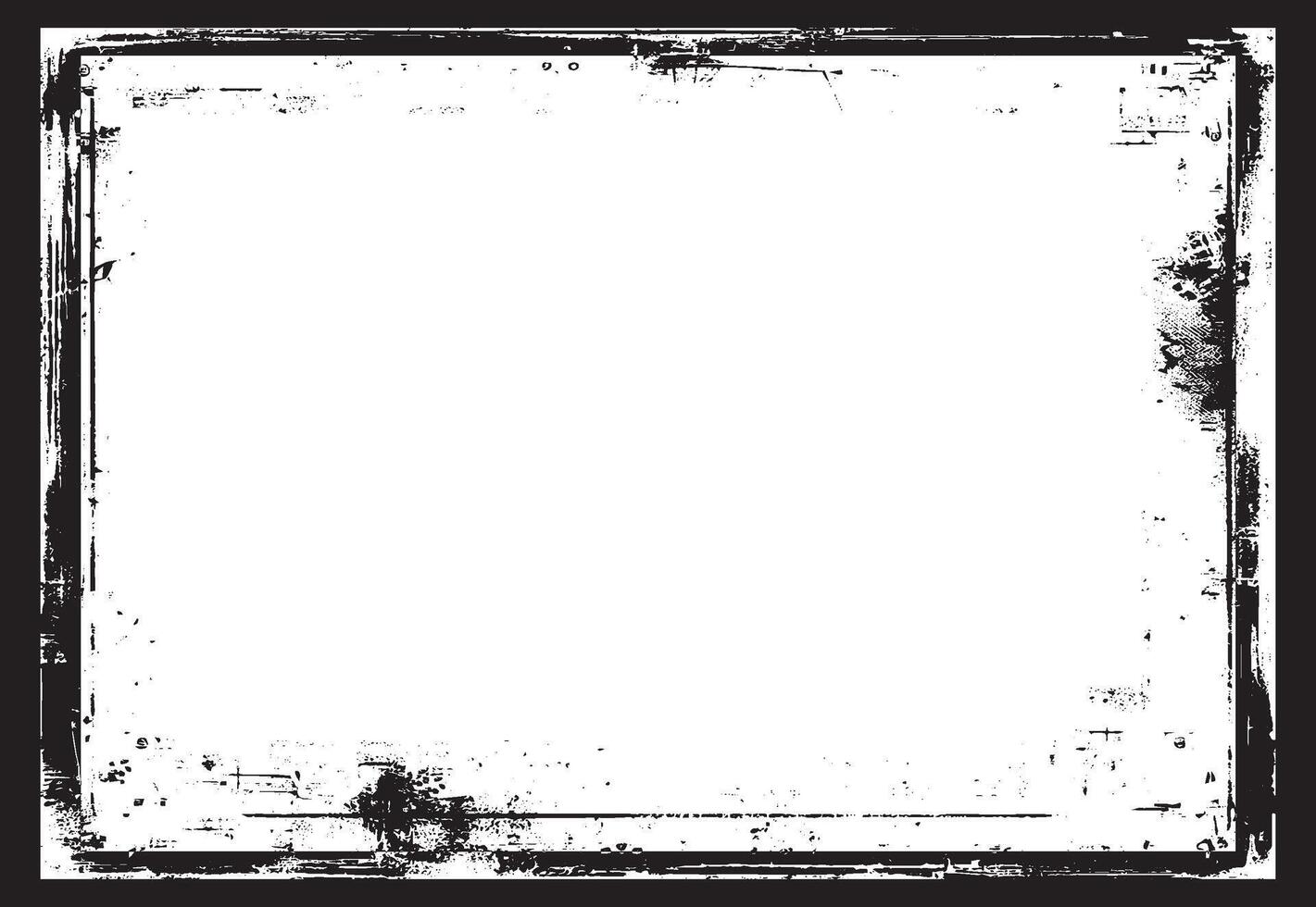 a black and white halftone pattern with a frame, A square vintage photo frame, grunge frame vector