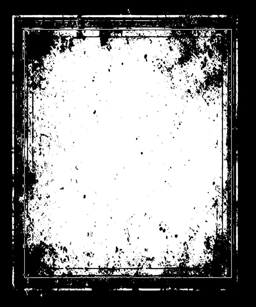grunge frame on black background , vintage frame design vector