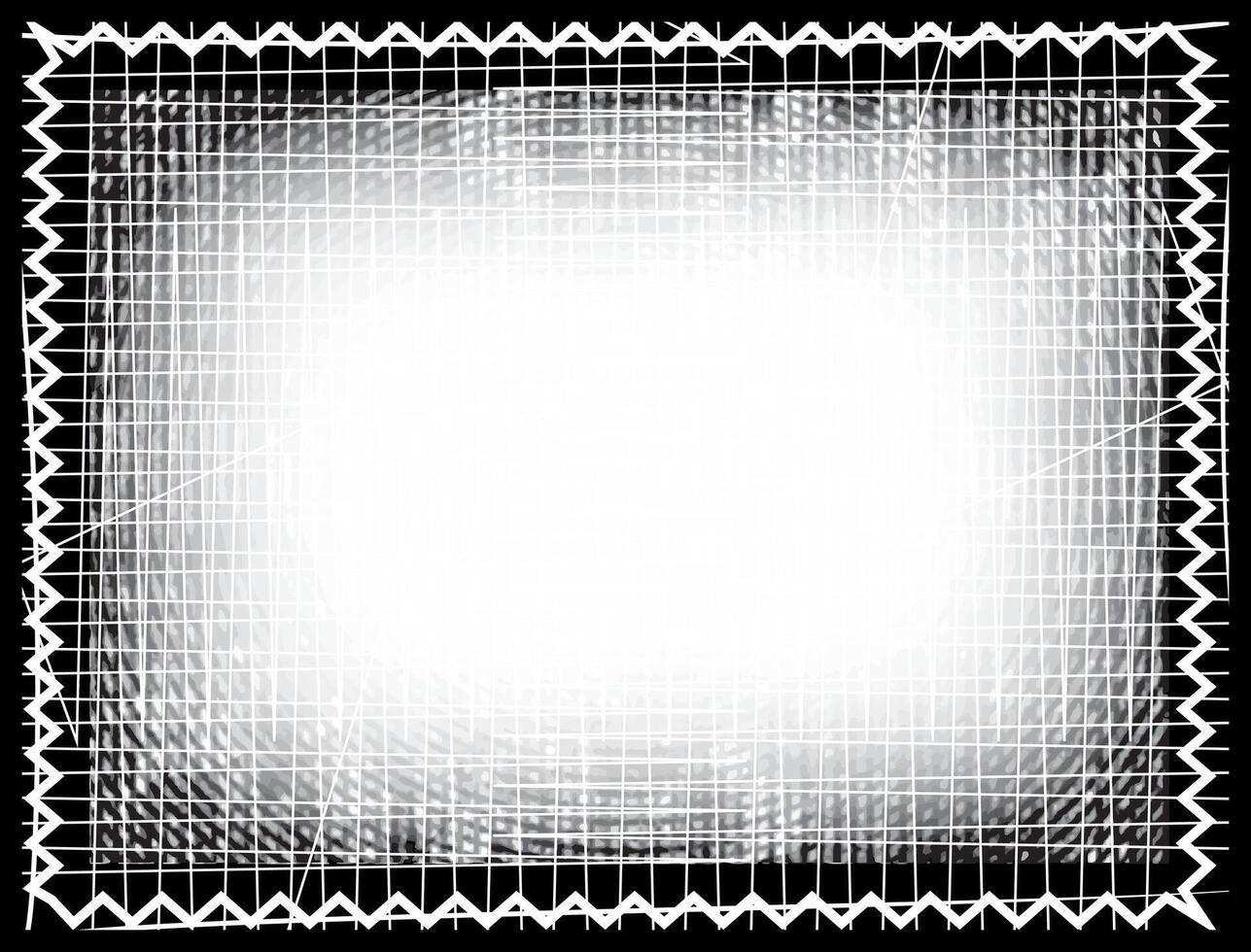 a white square with a black background, grunge border vector