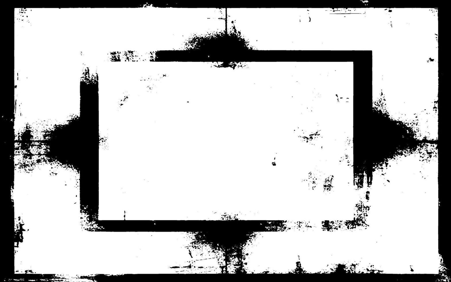 a square frame with a black and white paint, vintage frame vector