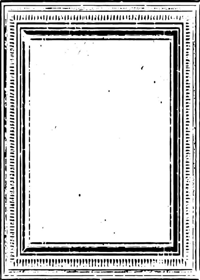a black and white drawing of a square frame vector
