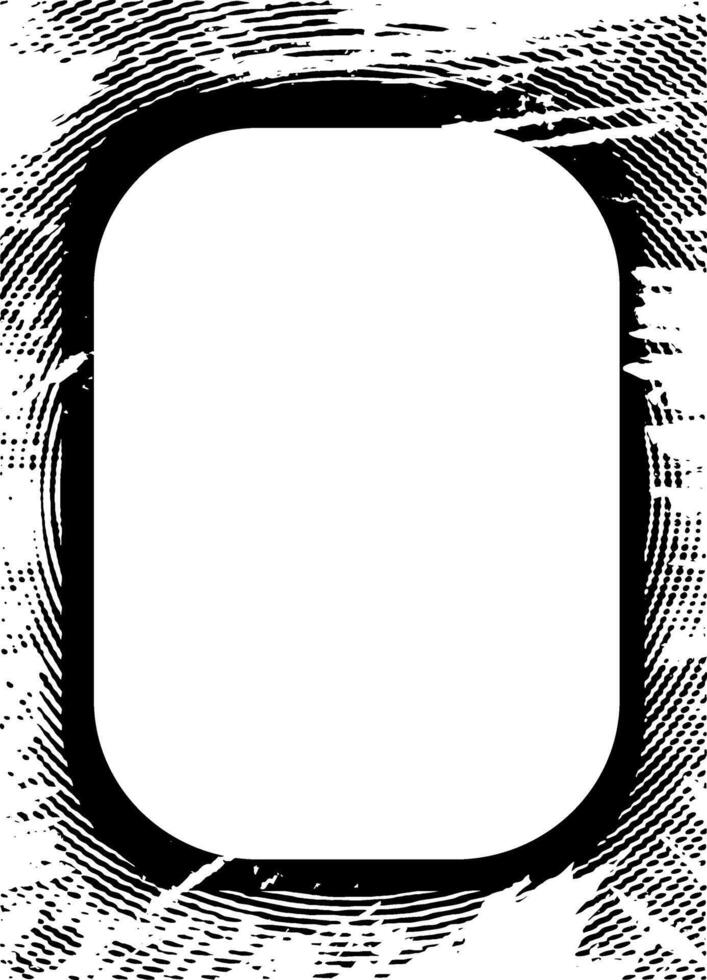 a black and white square with a circular pattern, a black and white halftone circle with a white dot vintage frame , grunge frame border for your design, Vintage vector
