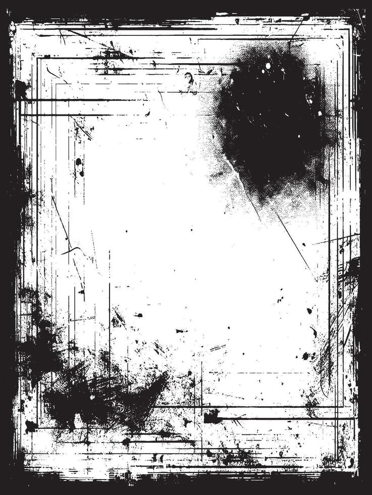 frame for your design, A square grunge frame, Vintage grunge border black and white square frame with a white background, A square vintage photo frame, vector