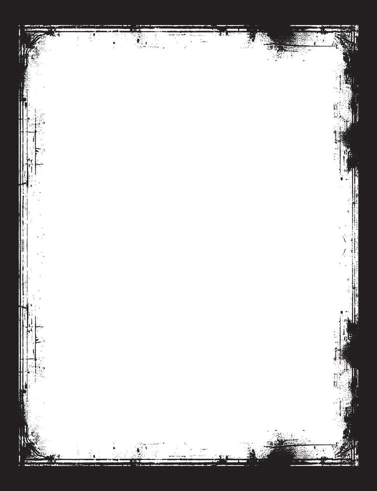 grunge frame on black background , Vintage grunge border black and white square frame with a white background, A square vintage photo frame, grunge frame vector