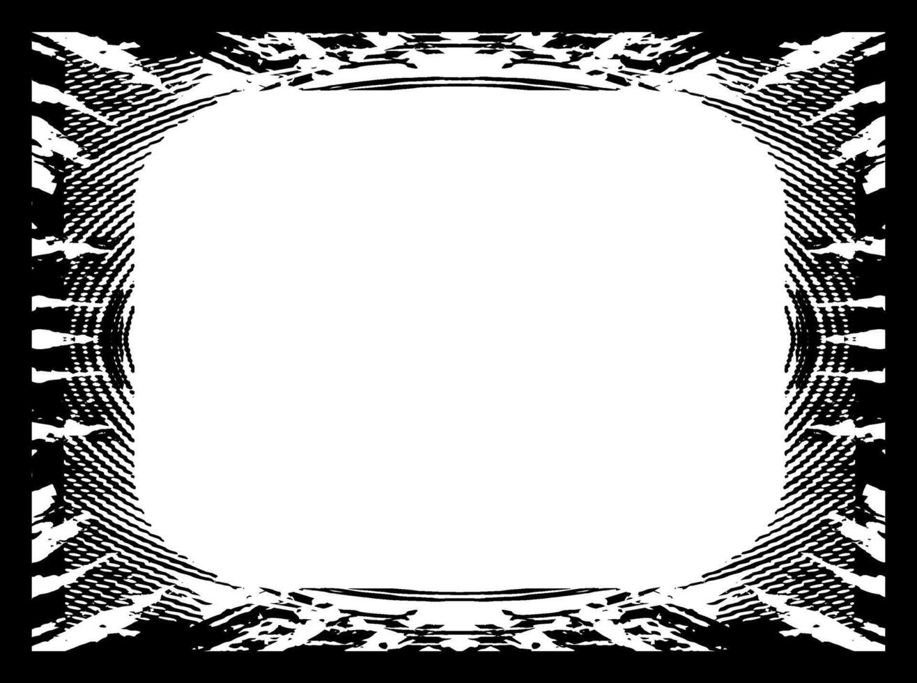 a black and white square frame with a white border vector