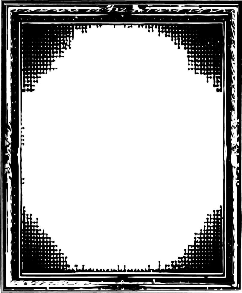 black and white frame with space, a black and white square frame with a border, vector