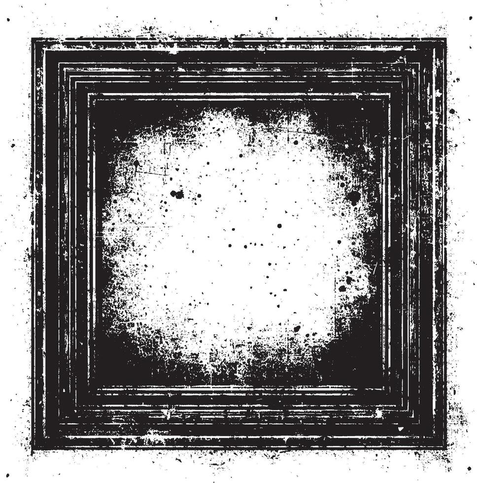 grunge frame with black and white lines , grunge frame border for your design, A square grunge frame, Vintage grunge border black and white square frame A square vintage photo frame, vector