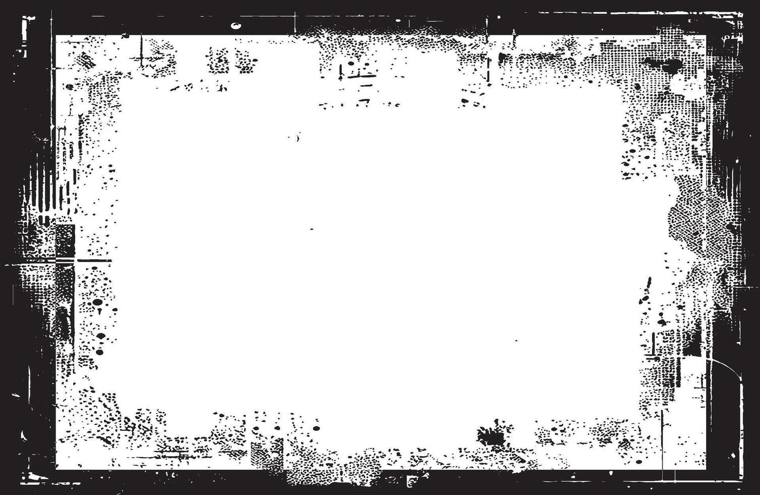 an old black and white photo of a square frame, grunge frame border for your design, A square grunge frame, Vintage grunge border black and white square frame with a white background vector