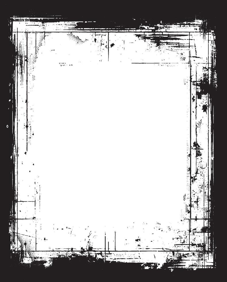 an old black and white photo of a square frame, grunge frame border for your design, A square grunge frame, Vintage grunge border black and white square frame with a white background vector