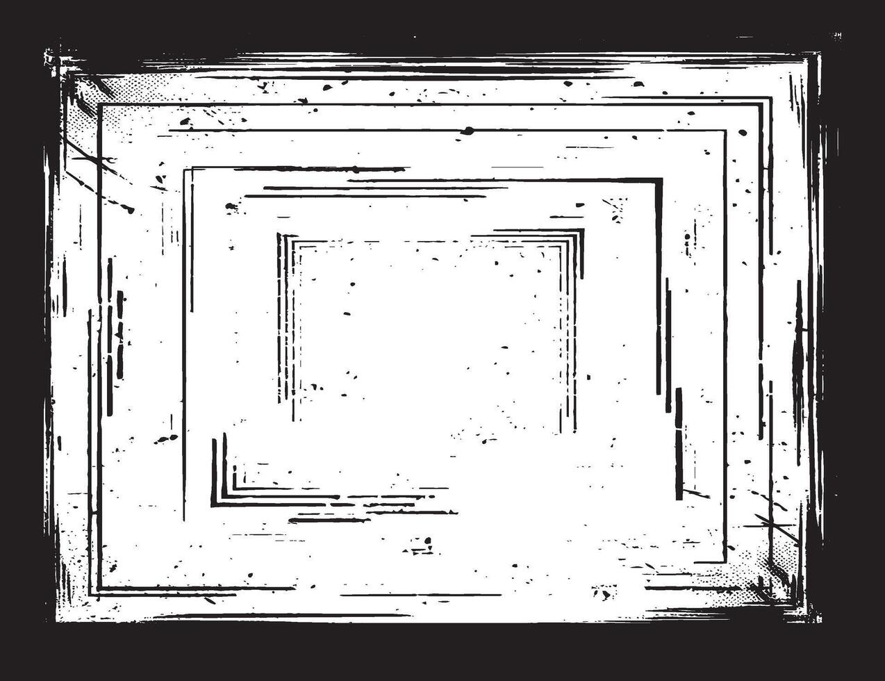 grunge frame with a black and white background, A square vintage photo frame, grunge frame vector
