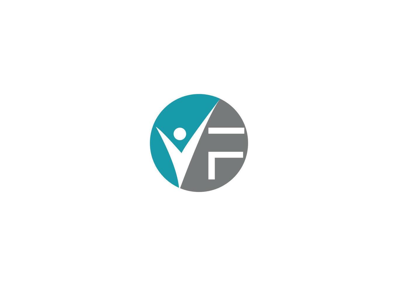 VF logo design icon template with white background vector