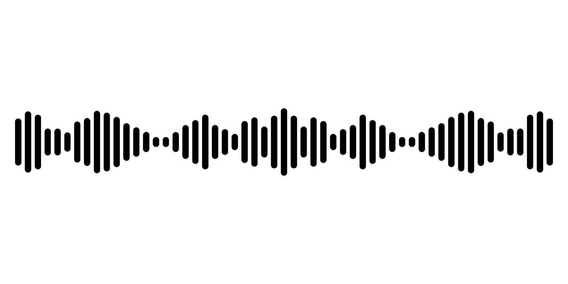 Dynamic audio sound waves vector