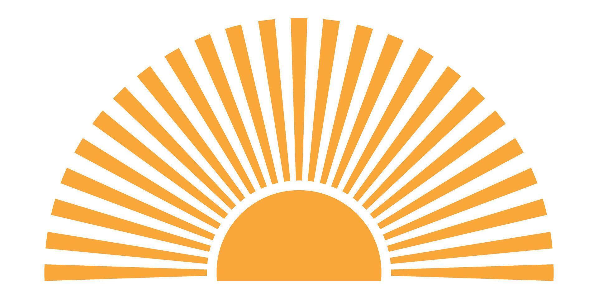 illustration of yellow sunlight in vintage style vector