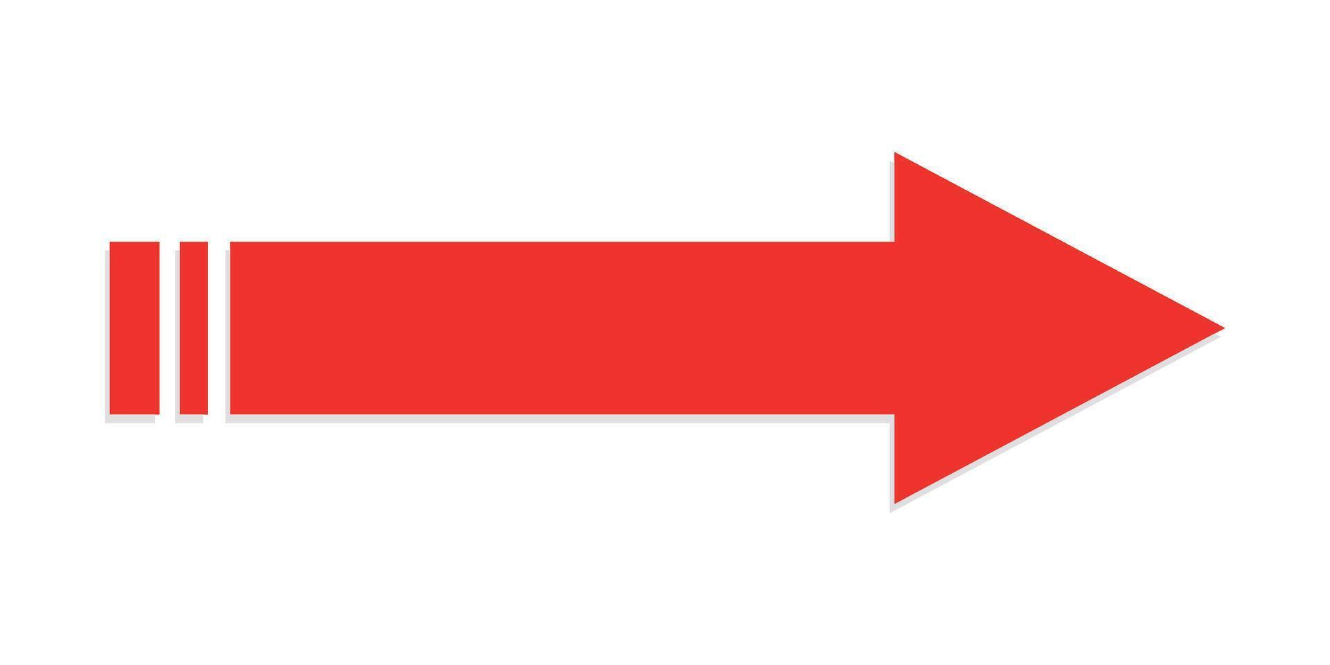 arrow to the left in red vector