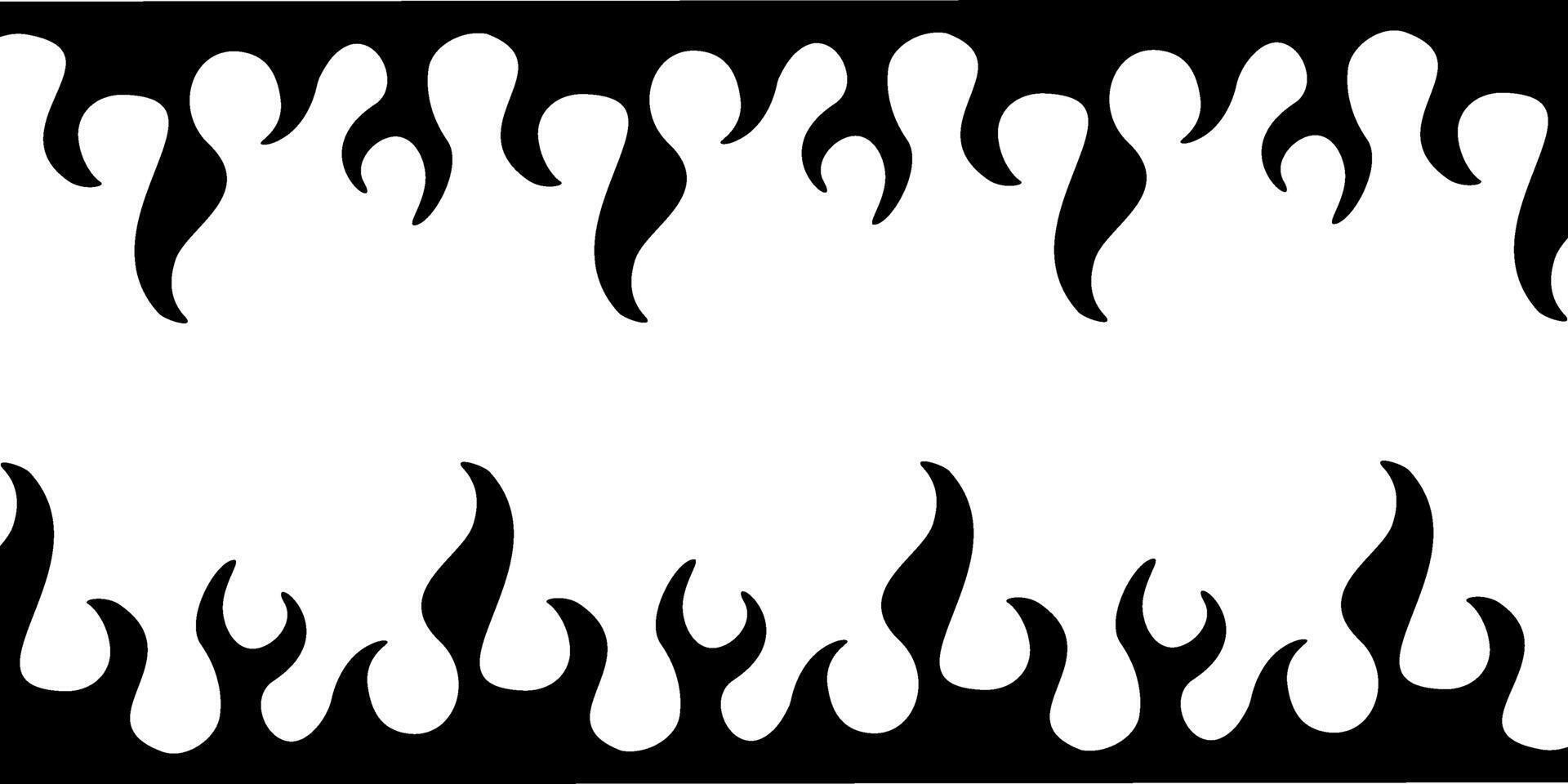 black silhouette background of flames vector