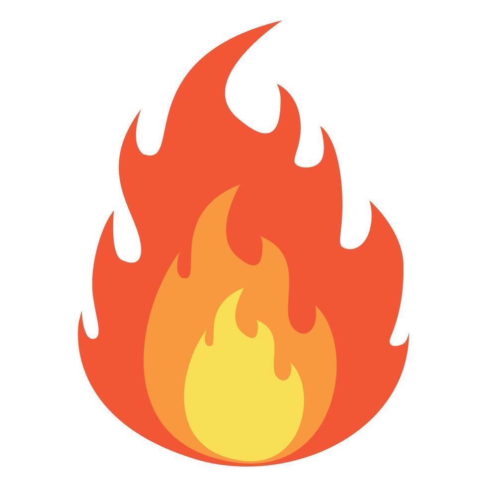 illustration of a fire burning brightly vector