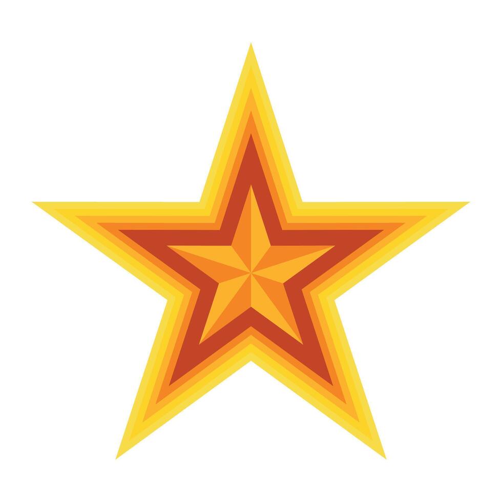 yellow stars with dynamic gradation vector