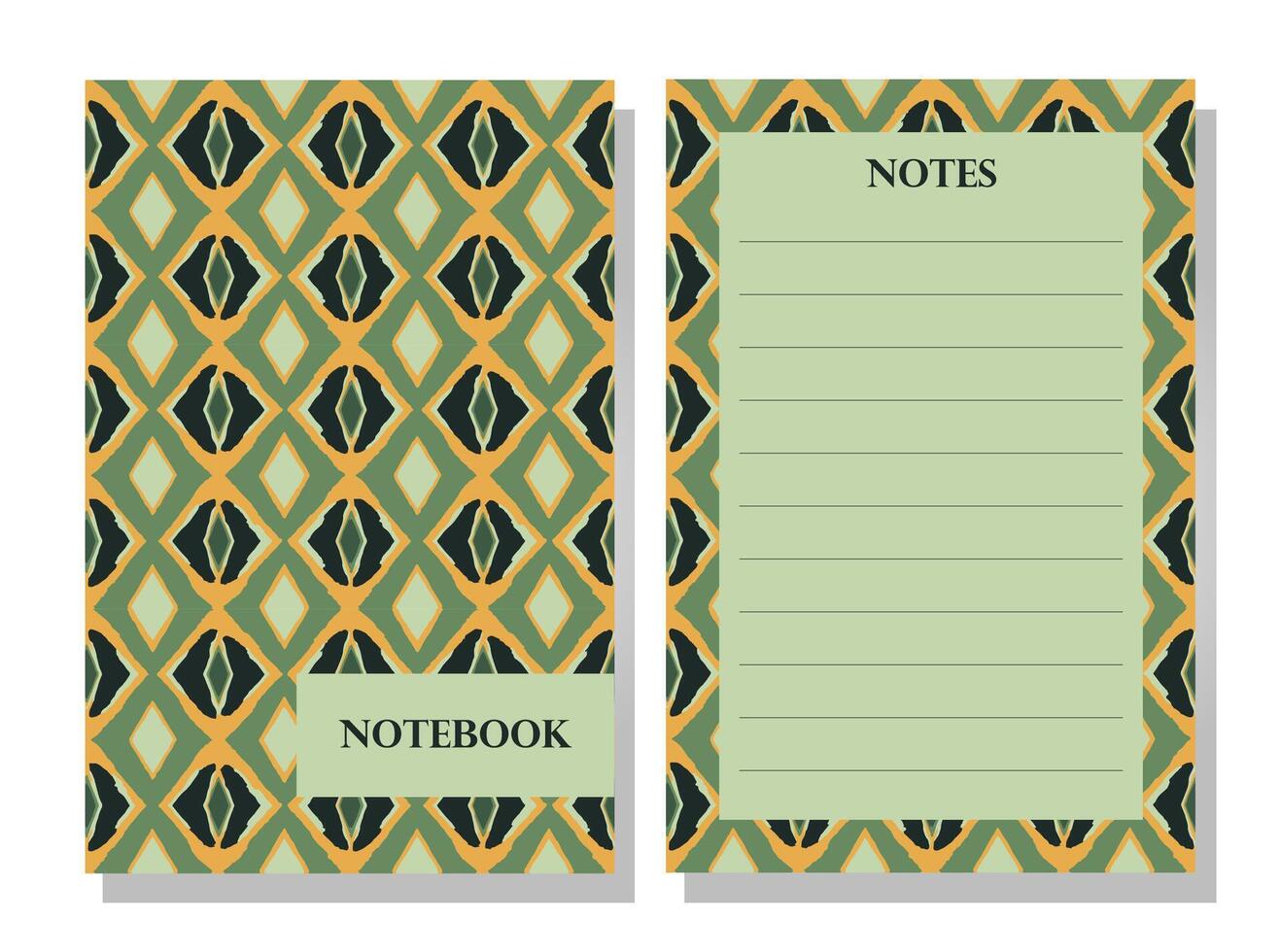 Fresh geometric seamless pattern for notebook design and cover. Design creative ideas, DIY projects. Pattern suitable for Journals, Calendars, Greeting cards, Invitations, Business cards, etc. vector