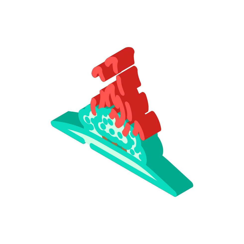 burning bush wildfire disaster isometric icon illustration vector