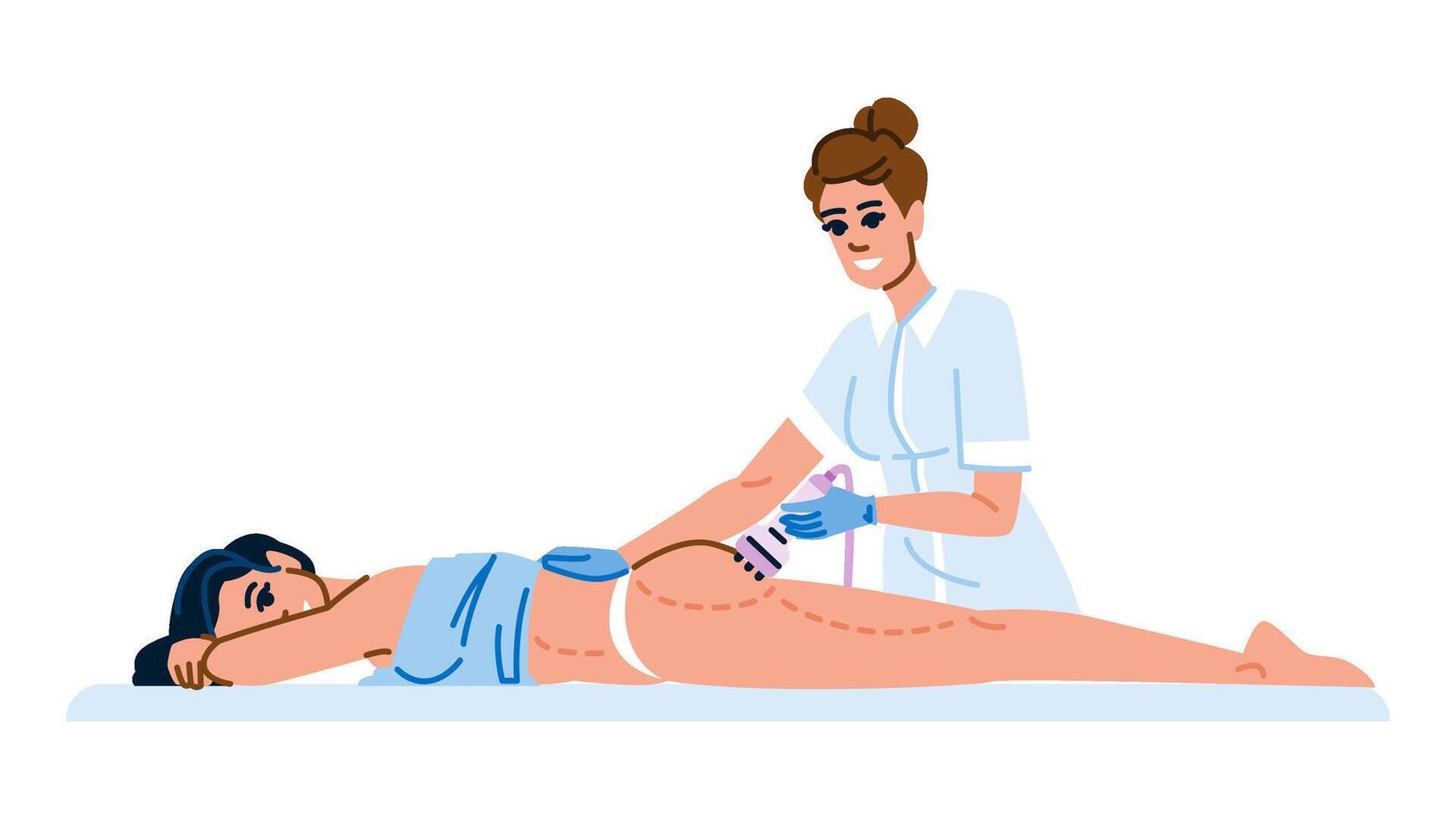tuck body contouring vector