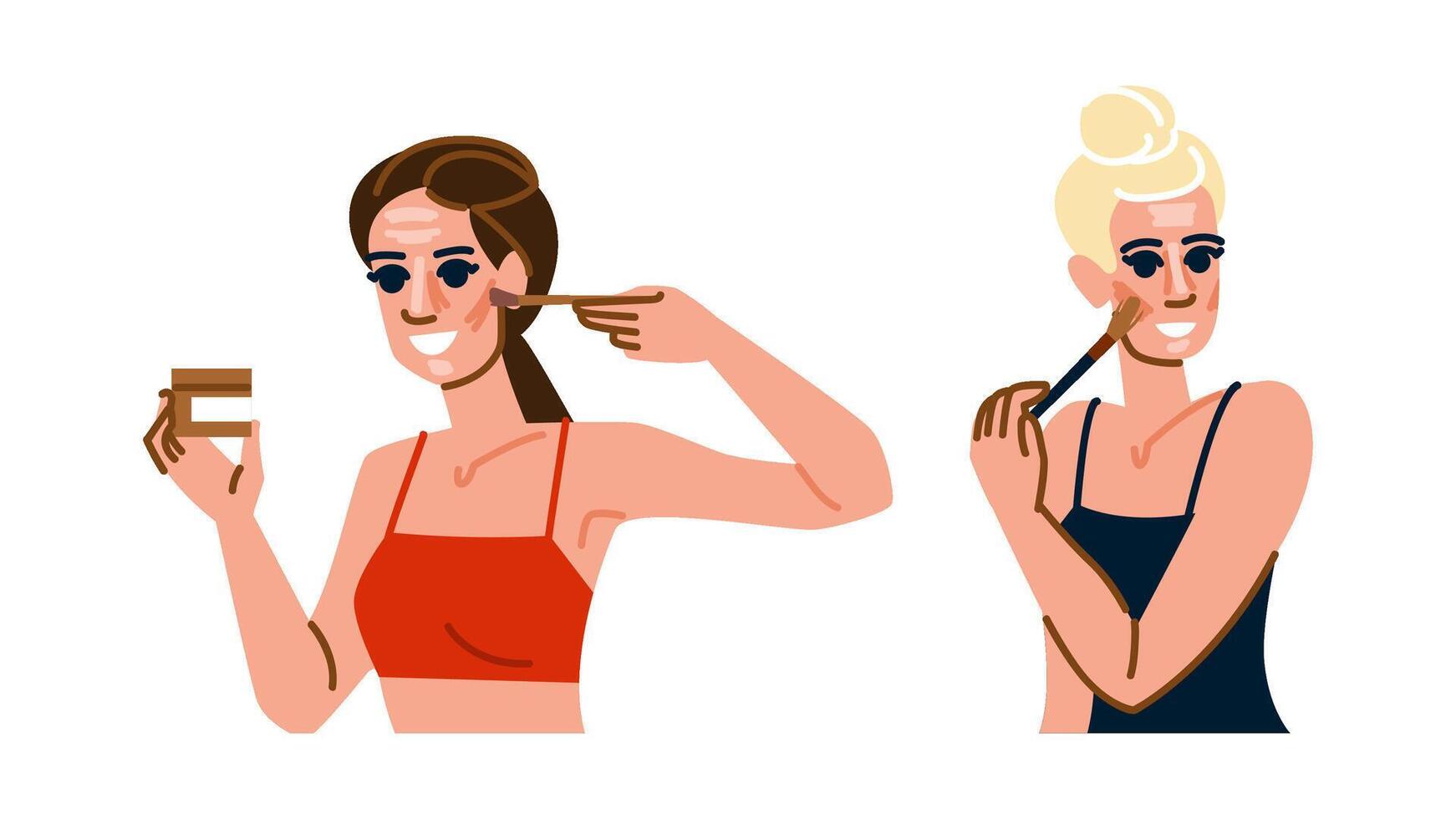 sculpt contouring makeup vector