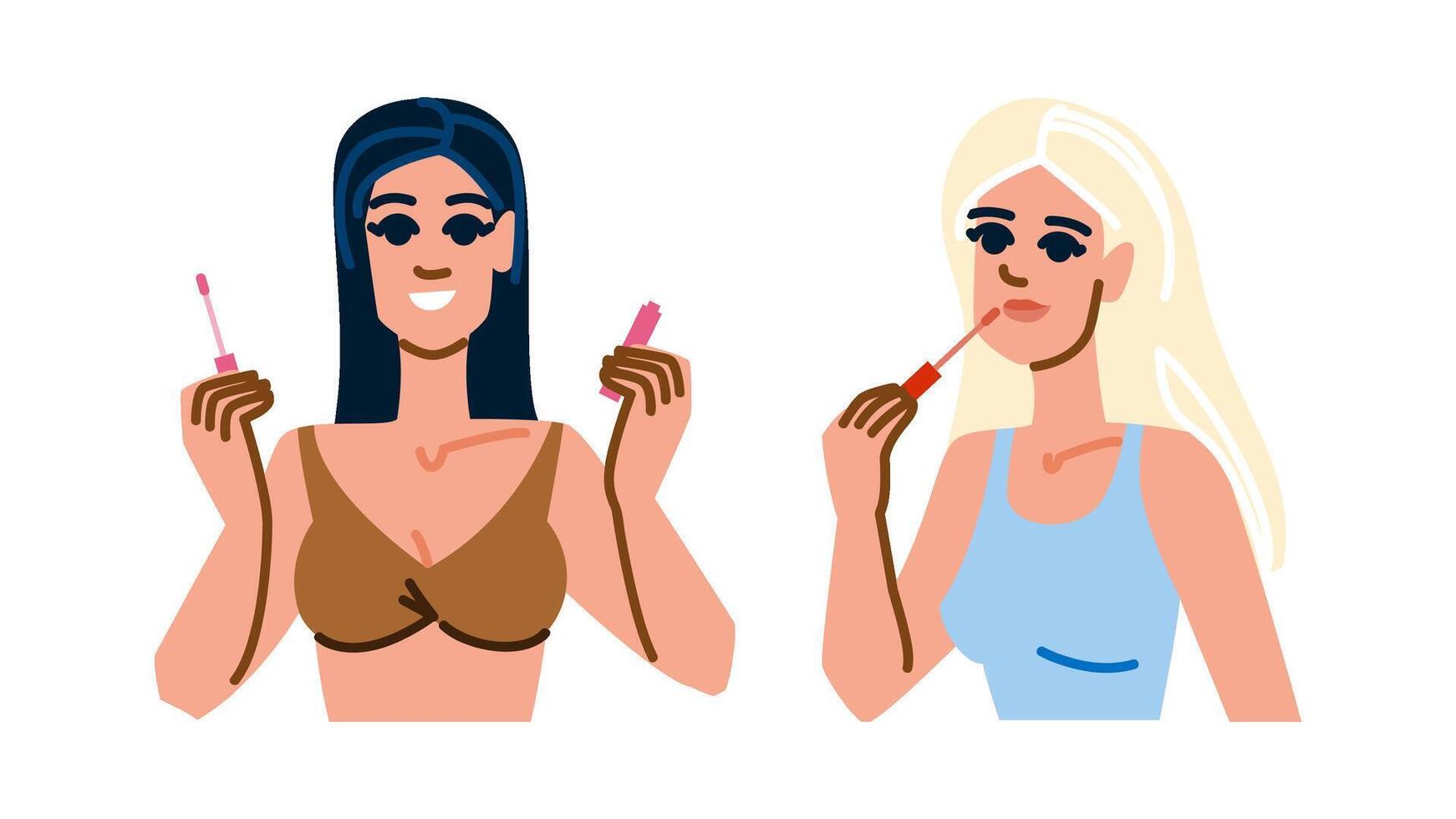 sheer lip gloss vector