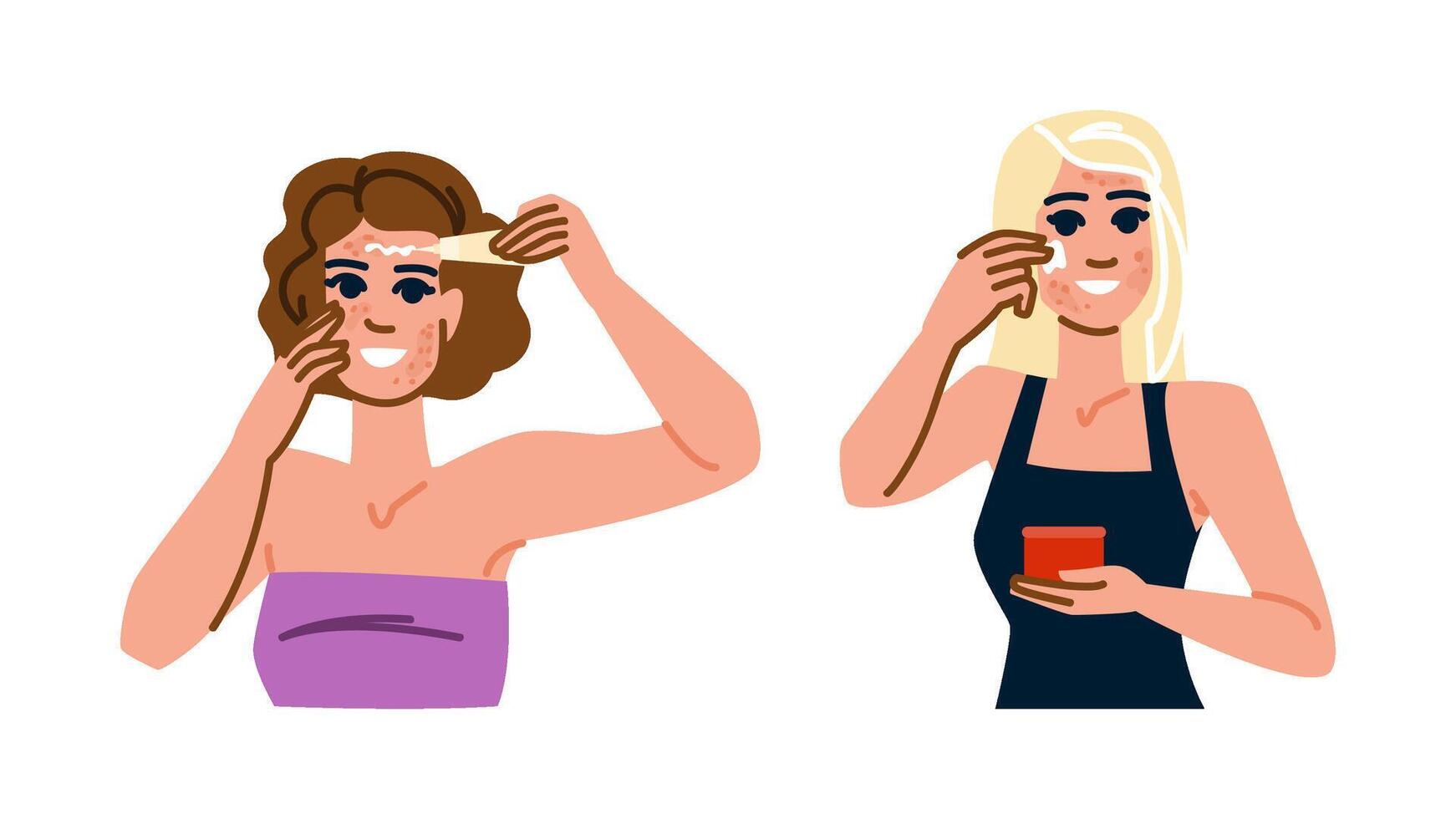 blemish acne cream vector