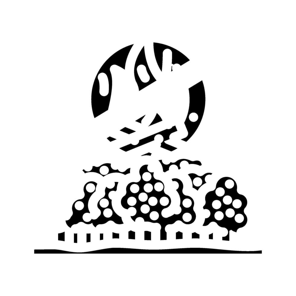 forest fire prohibited glyph icon illustration vector
