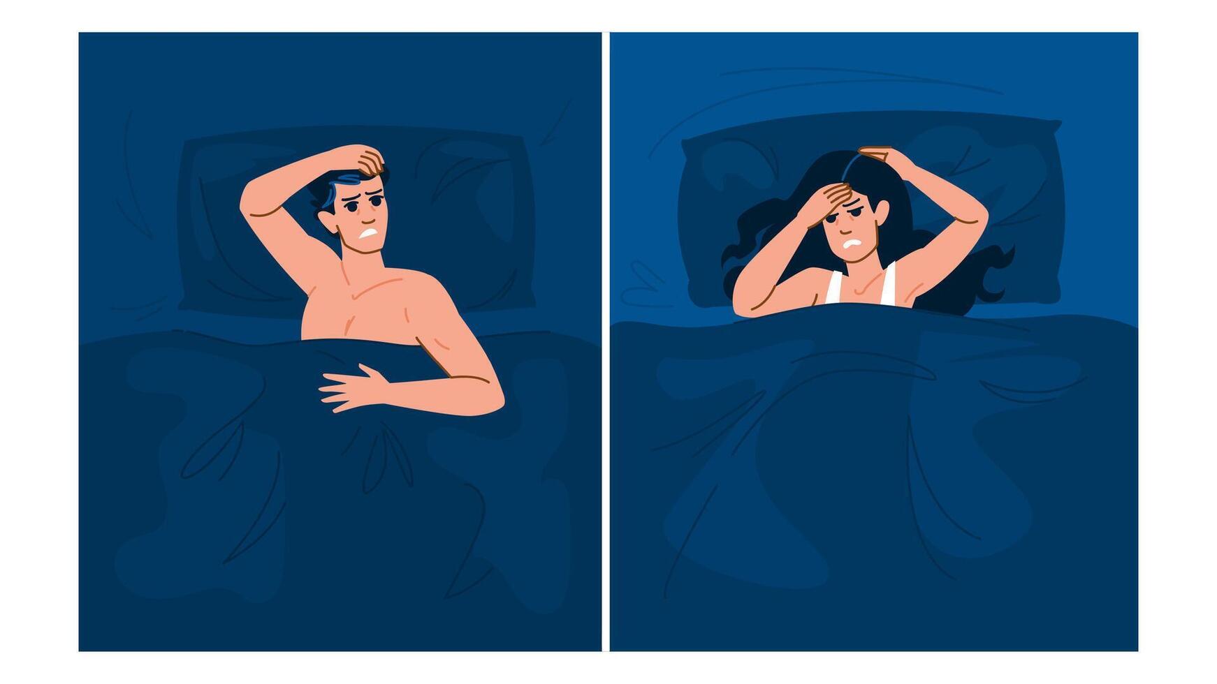 relaxation stress insomnia vector