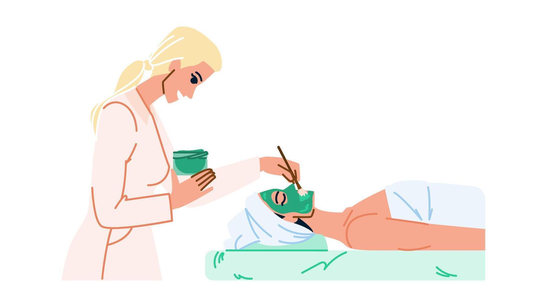 toning facial treatment vector