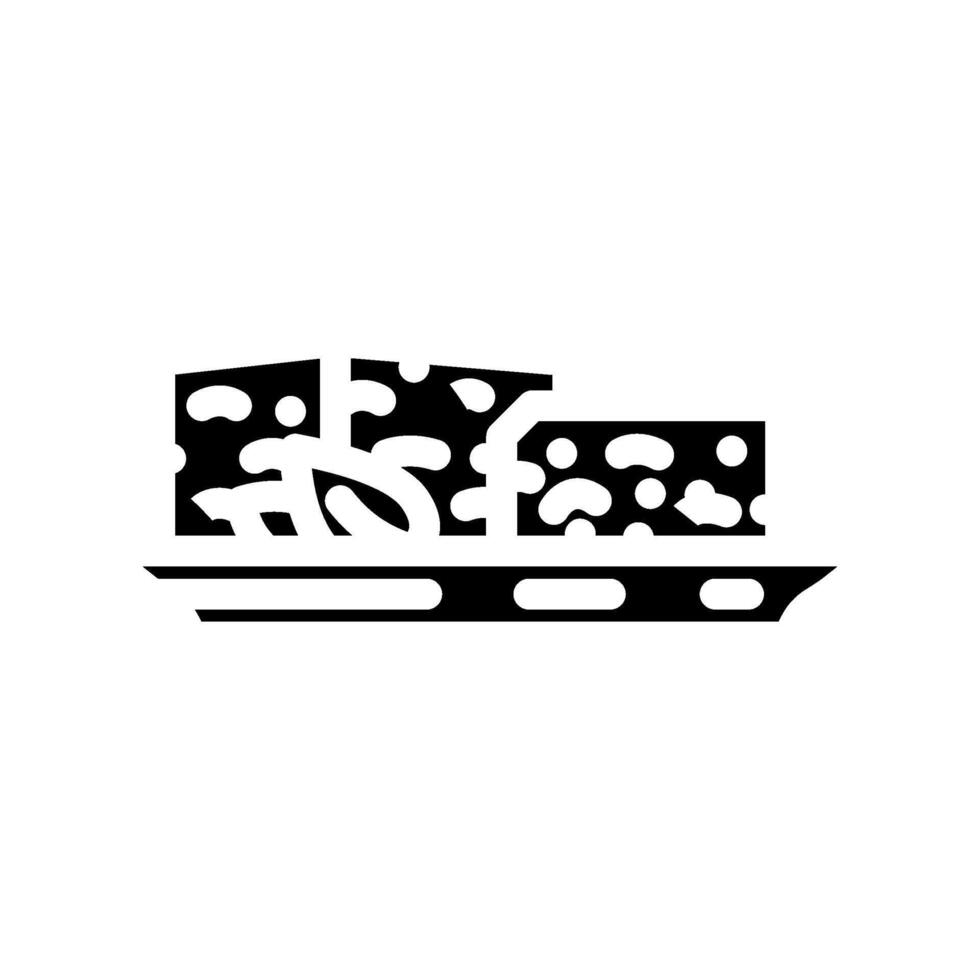 tofu block vegan food glyph icon illustration vector