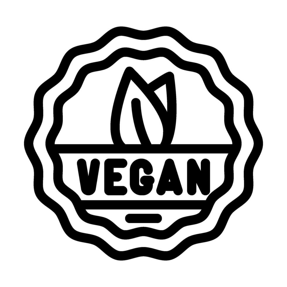 leaf vegan food line icon illustration vector