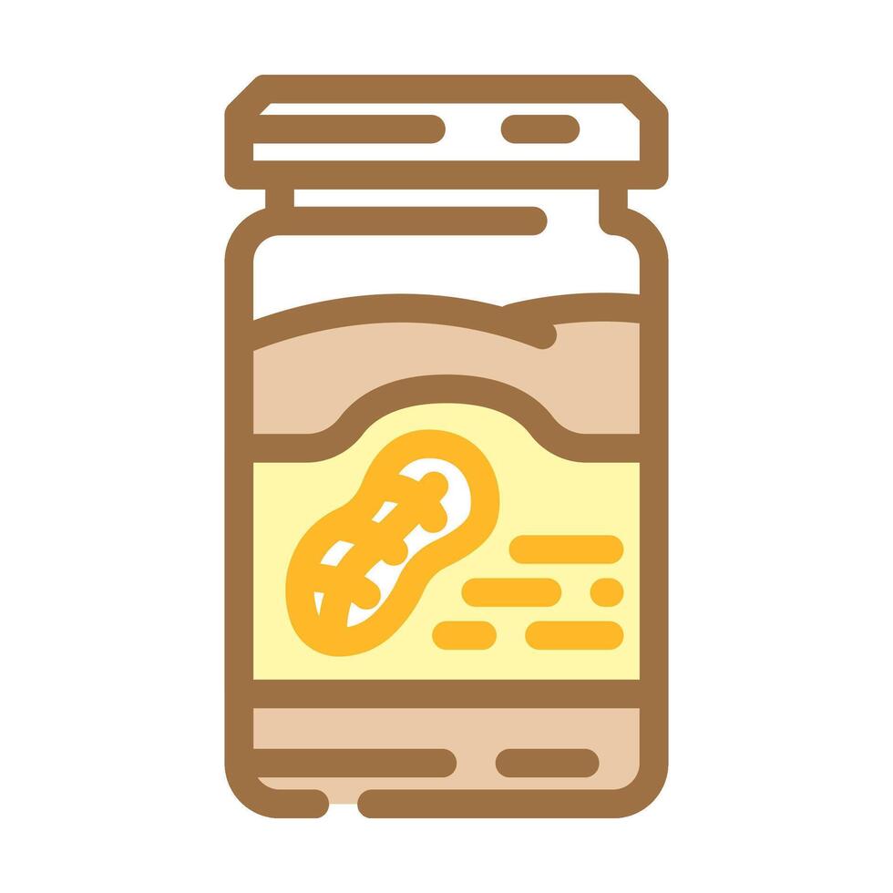 nut butter jar vegan food color icon illustration vector