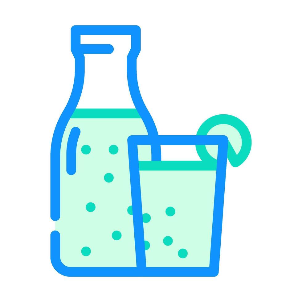 green smoothie vegan food color icon illustration vector