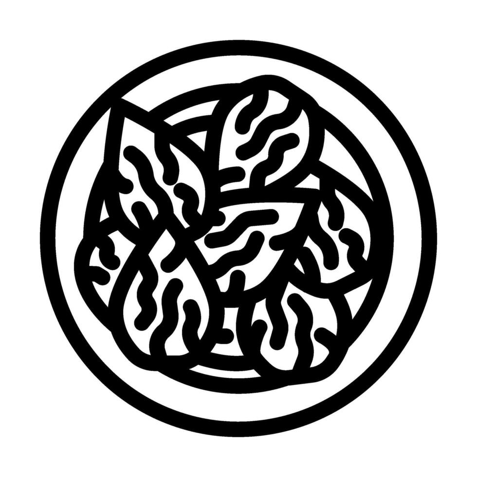 almonds vegan food line icon illustration vector