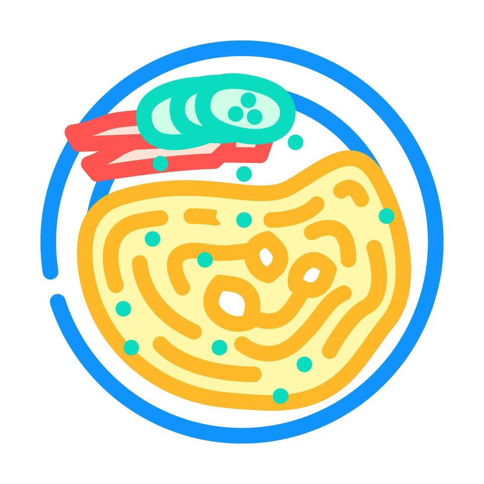 hummus dip vegan food color icon illustration vector