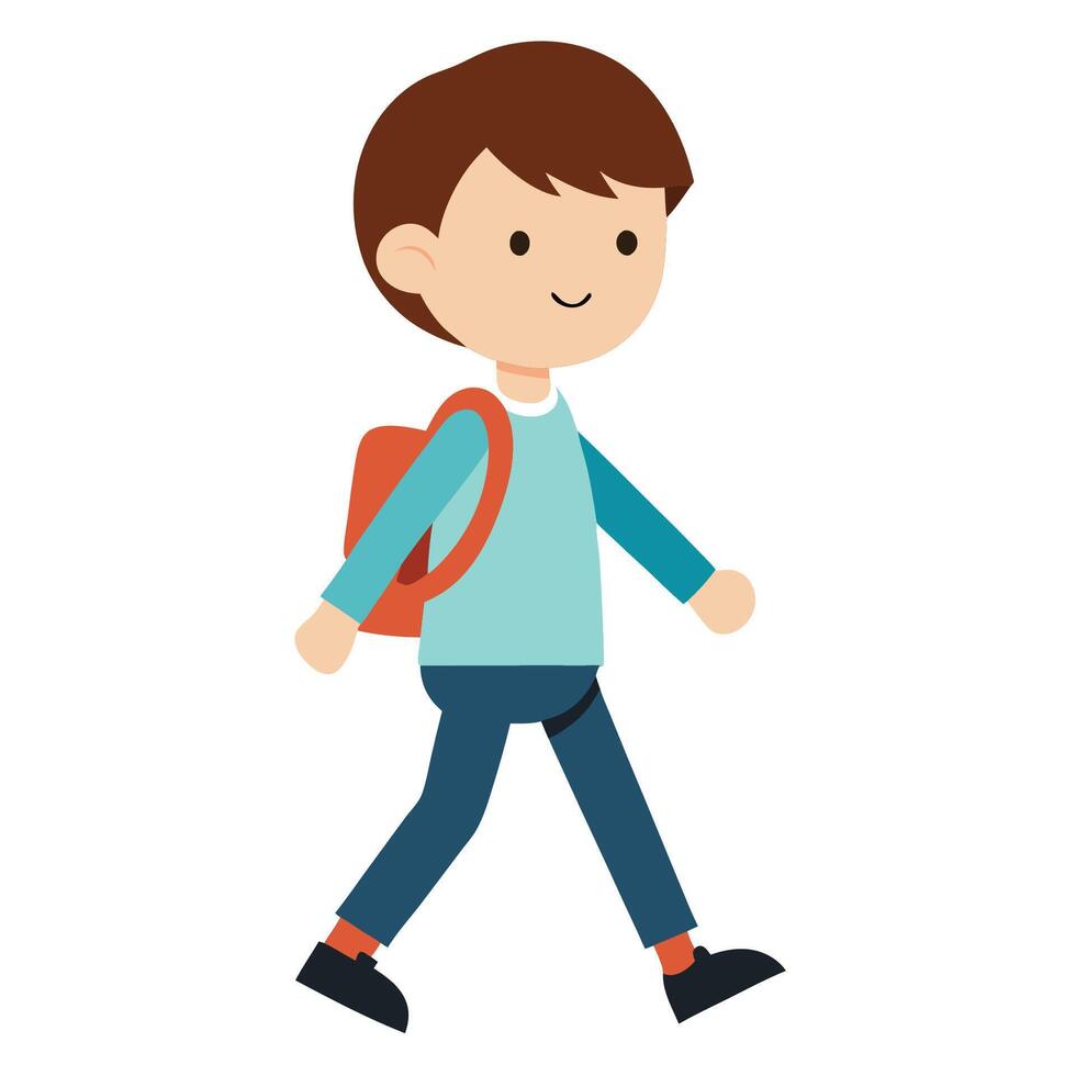 formal dressed boy going to school vector