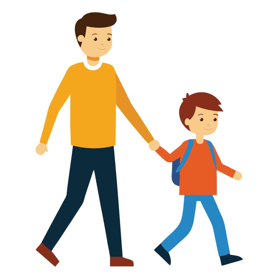 beautiful student going to school vector
