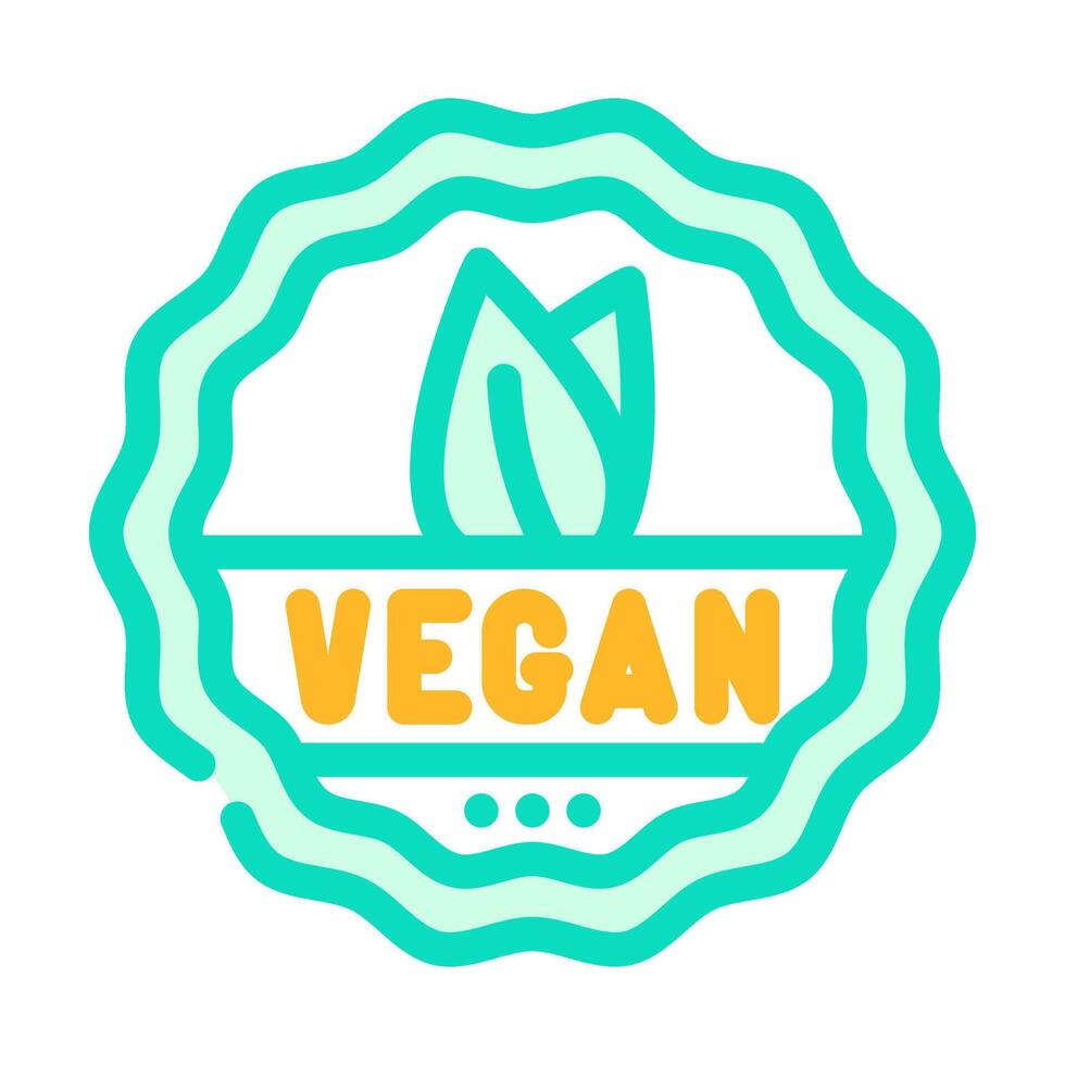 leaf vegan food color icon illustration vector