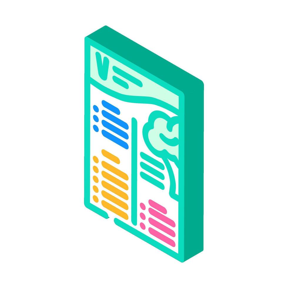 menu vegan food isometric icon illustration vector