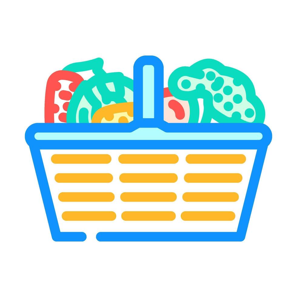 plant based nutrition vegan food color icon illustration vector