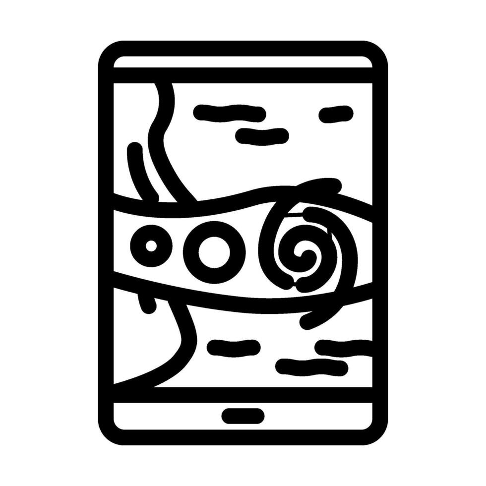 path map hurricane disaster line icon illustration vector