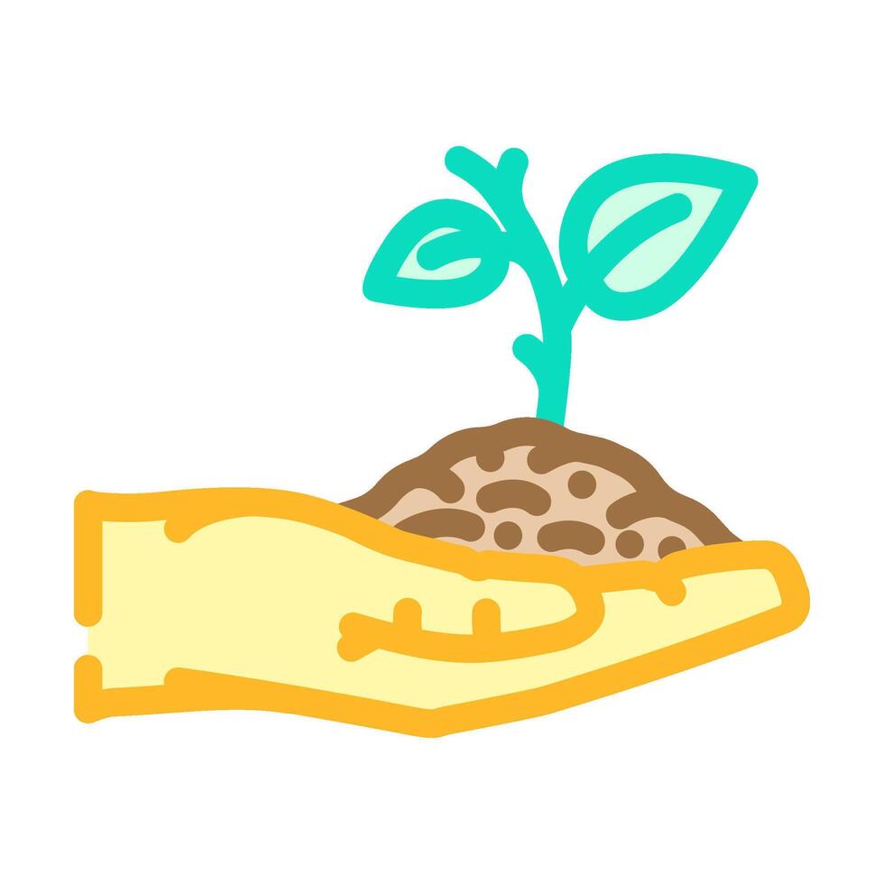 environmental consciousness vegan color icon illustration vector