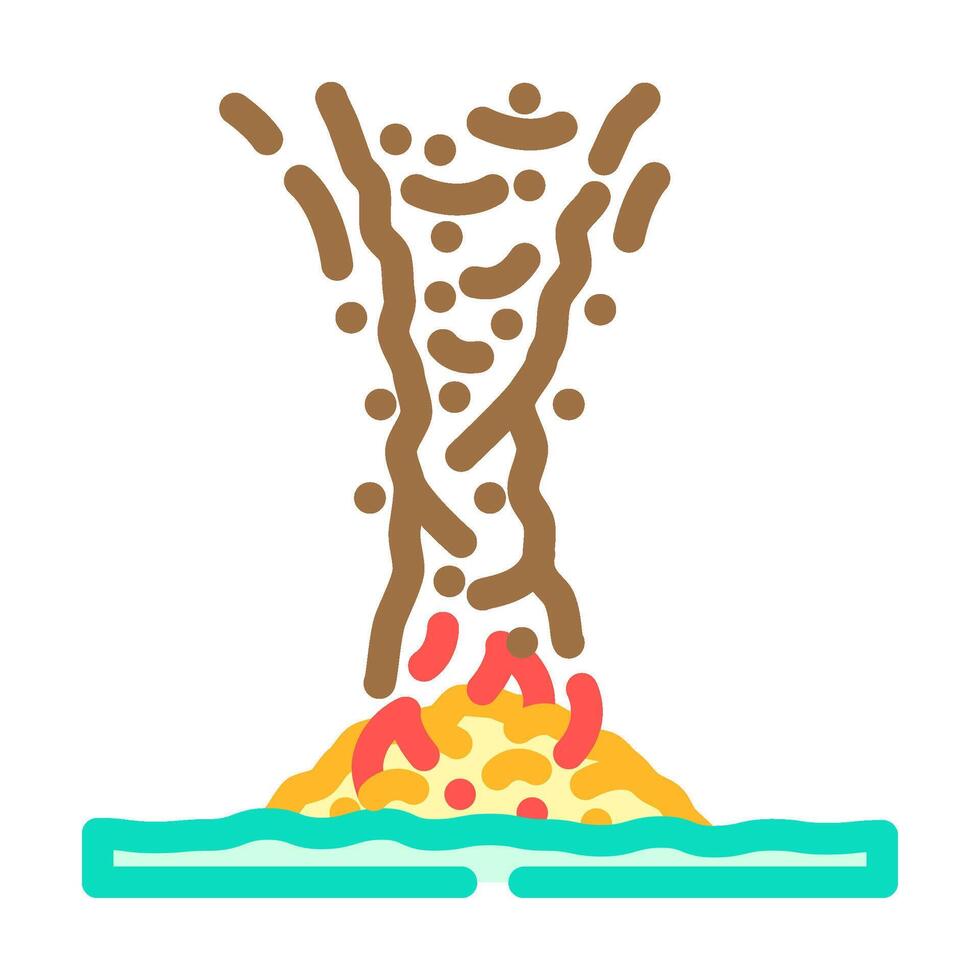 burning leaves wildfire disaster color icon illustration vector