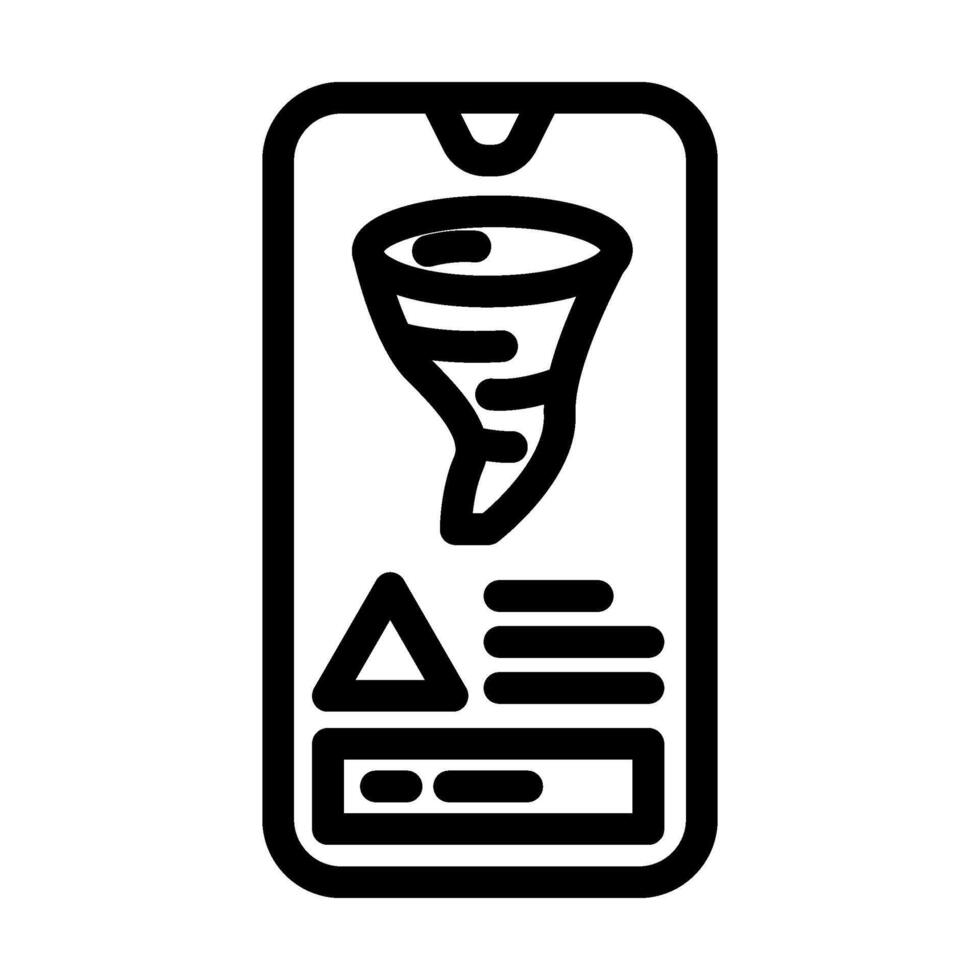 emergency warning hurricane disaster line icon illustration vector