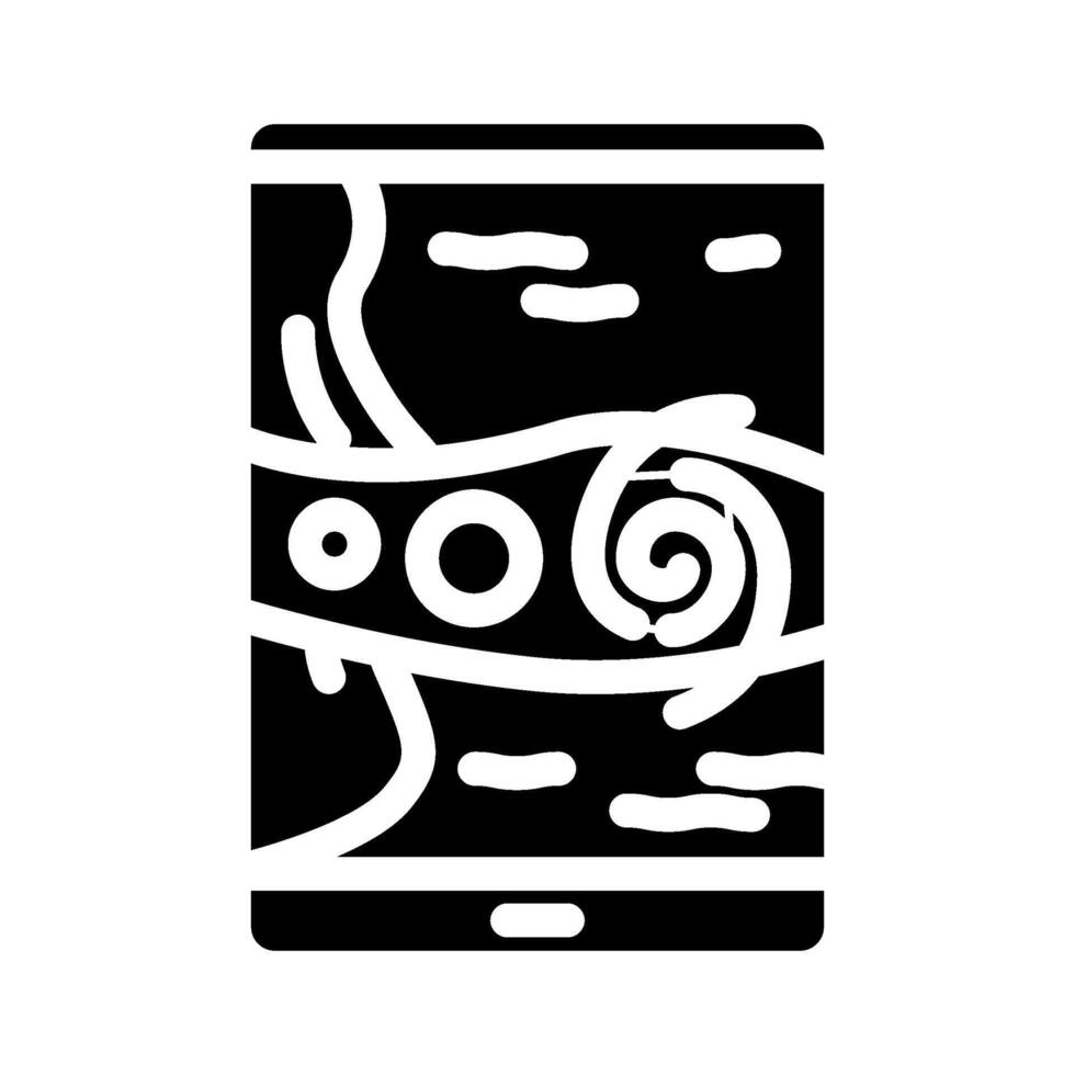 path map hurricane disaster glyph icon illustration vector