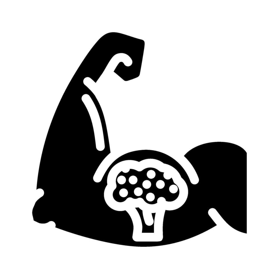 athlete vegan food glyph icon illustration vector